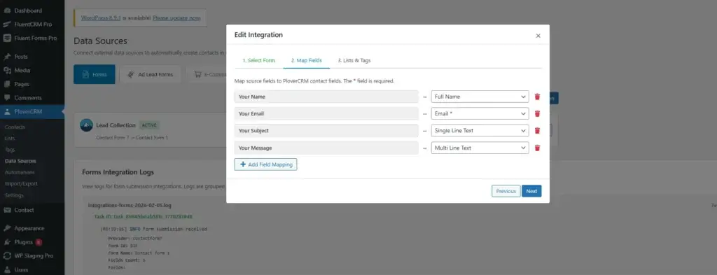 Custom Fields Overview 4 Form Integration Field Mapping