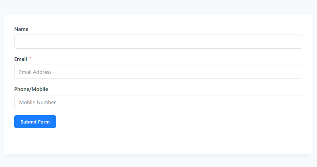 Creating Contacts Manually 2 Required Fields