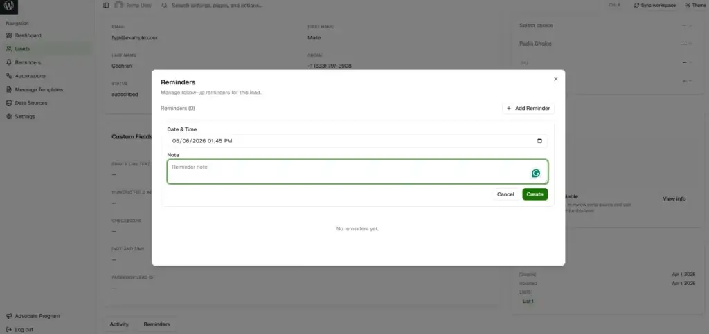 Notes and Activities 2 Screenshot 2026 05 04 134557 - Plover CRM
