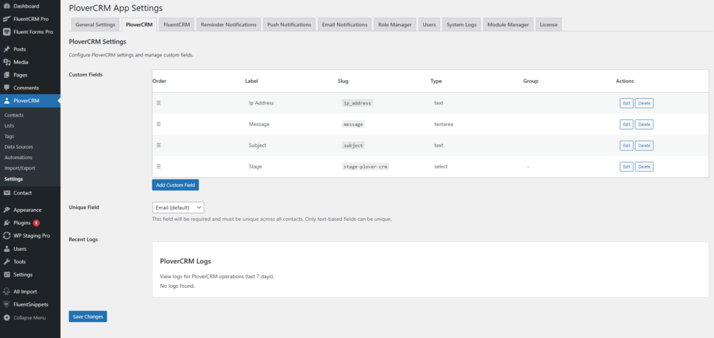 Creating Custom Fields 1 image 24 - Plover CRM