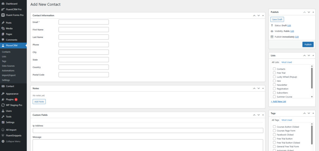 Reordering Custom Fields 2 image 31 - Plover CRM